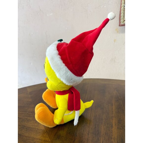 Vintage Christmas Looney Tunes Tweety Bird Santa Hat Plush Stuffed Animal 1990s - Picture 6 of 12